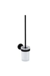 Cosmic Toilet Brush Matt Black Wall-Mounted Glass & MetalStart Collection - thumbnail 1