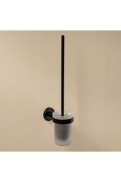 Cosmic Toilet Brush Matt Black Wall-Mounted Glass & MetalStart Collection - thumbnail 2