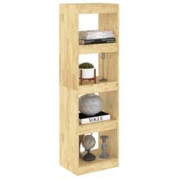 Berkfield Home Book Cabinet Room Divider 40x30x135.5 cm Pinewood in Light Tan - thumbnail 4