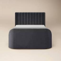 Flair Fallon TV Side Lift Ottoman Bed Charcoal Velvet in Grey - Size: Super King - thumbnail 5