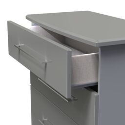 Ready Assembled 2 U Lyon 4 Drawer Deep Chest (Ready Assembled) in Grey - Size: Medium - thumbnail 5