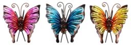 Marco Paul 12cm Metal Butterfly Plant Pot Hanger in Blue - thumbnail 3