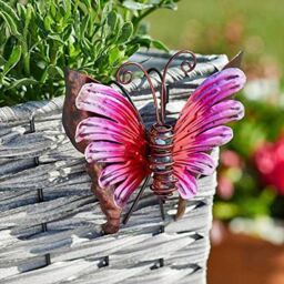 Marco Paul 12cm Metal Butterfly Plant Pot Hanger in Blue - thumbnail 8