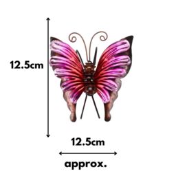 Marco Paul 12cm Metal Butterfly Plant Pot Hanger in Blue - thumbnail 2