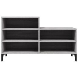 Berkfield Home Shoe Cabinet Grey Sonoma 102x36x60 cm Engineered Wood - Size: 102 x 36 x 60 cm - thumbnail 5