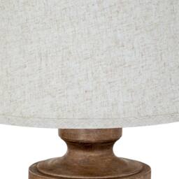 Lemon Pavilion Furniture and Decor Tassora Table Lamp with Edged Linen Shade - L45 x W45 x H75 cm - Brown - thumbnail 4