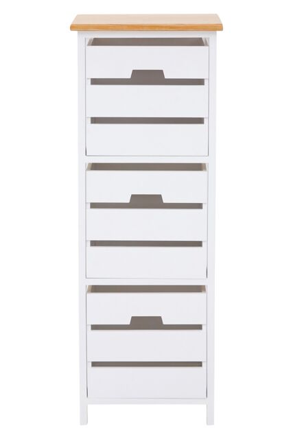 Orsina Stylish 3 Drawer Chest, Modern Chest Of Drawers For Livingroom, Sleek Minimalist Storage Chest For Lounge in White - image 1