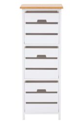 Orsina Stylish 3 Drawer Chest, Modern Chest Of Drawers For Livingroom, Sleek Minimalist Storage Chest For Lounge in White - thumbnail 1