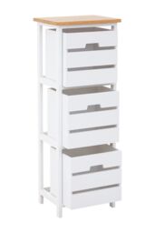 Orsina Stylish 3 Drawer Chest, Modern Chest Of Drawers For Livingroom, Sleek Minimalist Storage Chest For Lounge in White - thumbnail 5