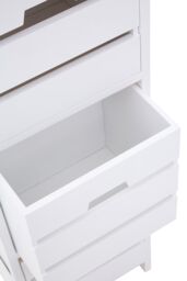 Orsina Stylish 3 Drawer Chest, Modern Chest Of Drawers For Livingroom, Sleek Minimalist Storage Chest For Lounge in White - thumbnail 6