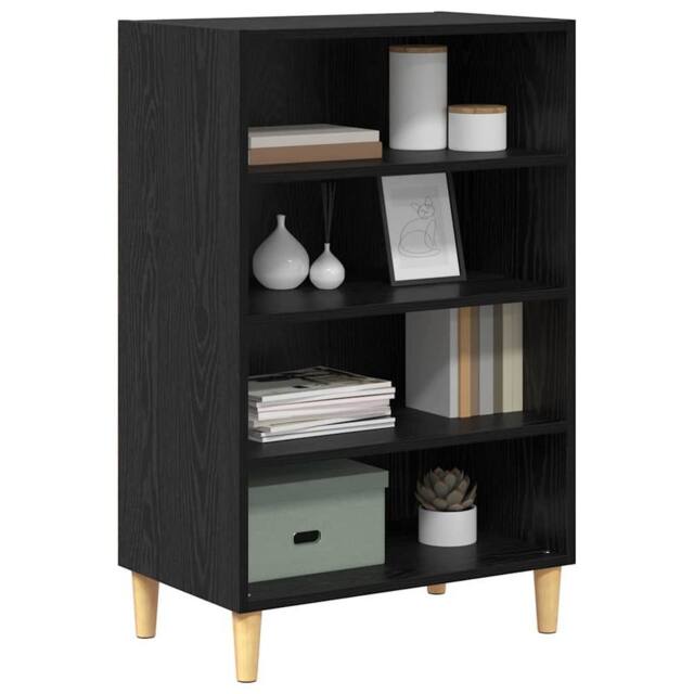 Berkfield Home Sideboard with Shelf Black oak 57 x 35 x 90 cm Engineered wood - image 1