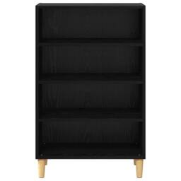 Berkfield Home Sideboard with Shelf Black oak 57 x 35 x 90 cm Engineered wood - thumbnail 5