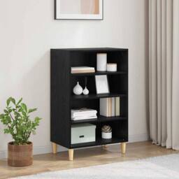 Berkfield Home Sideboard with Shelf Black oak 57 x 35 x 90 cm Engineered wood - thumbnail 2