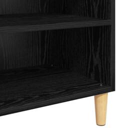 Berkfield Home Sideboard with Shelf Black oak 57 x 35 x 90 cm Engineered wood - thumbnail 8