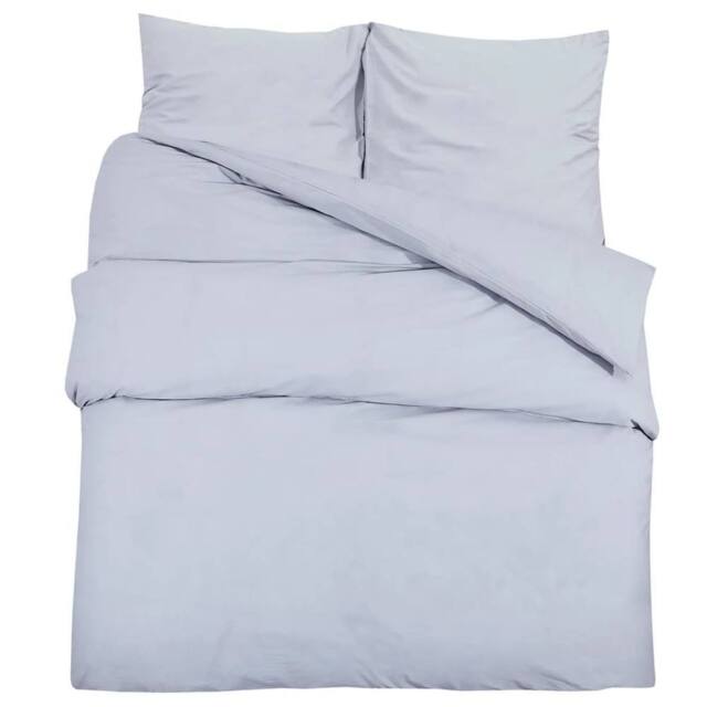 Berkfield Home Duvet Cover Set Grey 200x220 cm Light-weight Microfiber - image 1