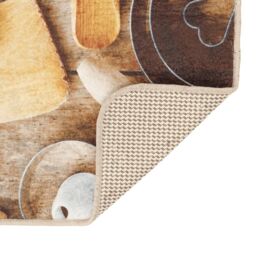 Berkfield Home Kitchen Rug Multicolour 60x180 cm Washable Anti Slip - Size: 100 cm diameter - thumbnail 4