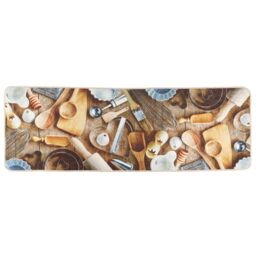 Berkfield Home Kitchen Rug Multicolour 60x180 cm Washable Anti Slip - Size: 100 cm diameter - thumbnail 2