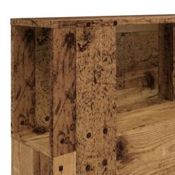 Berkfield Home Headboard Cabinet Old Wood 160x18.5x103.5 cm Engineered Wood in Brown - thumbnail 7