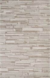 Desire Rugs Hamilton Modern Sheen Area Rug - Blocked Bold Geometric Design in Taupe - Size: 60 cm x 220 cm - thumbnail 2