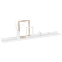 Berkfield Home Wall Shelves 4 pcs White 80x9x3 cm - Size: 80 x 9 x 3 cm - thumbnail 1