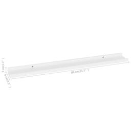 Berkfield Home Wall Shelves 4 pcs White 80x9x3 cm - Size: 80 x 9 x 3 cm - thumbnail 9