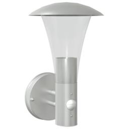 Berkfield Home Outdoor Wall Light with Sensor Silver Stainless Steel - thumbnail 2
