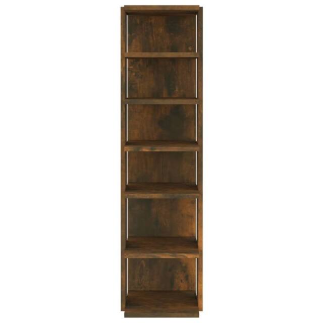 Berkfield Home Shoe Rack Smoked Oak 27.5x27x102 cm Engineered Wood in Brown - image 1