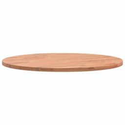 Berkfield Home Table Top Ã˜50x1.5 cm Round Solid Wood Beech in Brown - Size: 50x1.5 cm - thumbnail 5