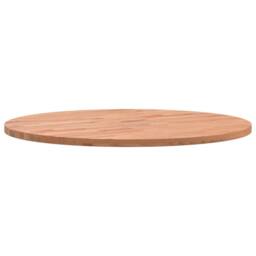 Berkfield Home Table Top Ã˜50x1.5 cm Round Solid Wood Beech in Brown - Size: 50x1.5 cm - thumbnail 6