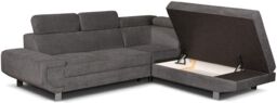 Furniture 786 Artic Sofa-Bed with Storage Right Hand Facing Corner in Grey - thumbnail 3