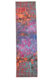 Kukoon Pink & Teal Multi Colour Abstract Maximalist Machine Washable Rug - Size: 80 cm x 150 cm - thumbnail 8