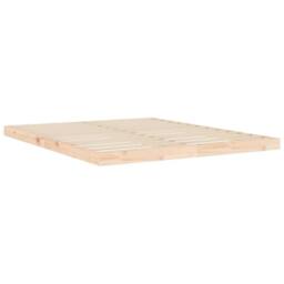 Berkfield Home Beautiful Bed Frame without Mattress 160x200 cm Solid Wood Pine in Light Tan - thumbnail 4
