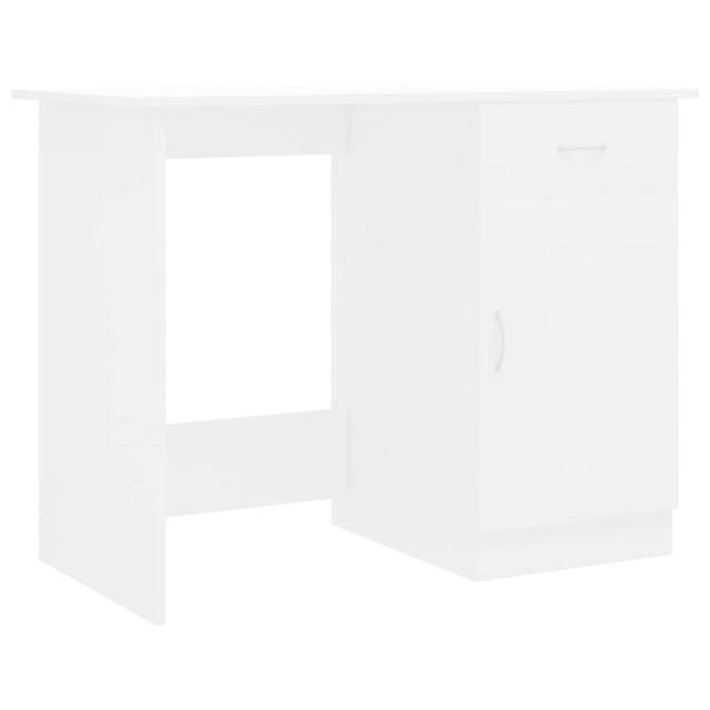 Berkfield Home Desk White 100x50x76 cm Engineered Wood - Size: 100 x 50 x 76 cm - image 1