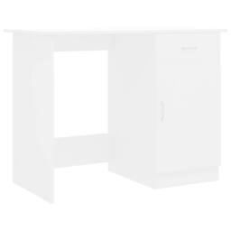 Berkfield Home Desk White 100x50x76 cm Engineered Wood - Size: 100 x 50 x 76 cm - thumbnail 1