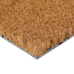 Berkfield Home Durable Door Mat Natural 45x75 cm Tufted Coir in Brown - thumbnail 1