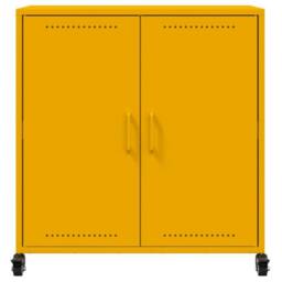 Berkfield Home Sideboard Mustard Yellow 68.5x39x72 cm Steel - thumbnail 6