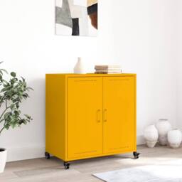 Berkfield Home Sideboard Mustard Yellow 68.5x39x72 cm Steel