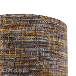 Happy Homewares Vintage Lined Linen Fabric Lamp Shade in Mustard Burgundy & Grey in Orange - Size: 12 inches - thumbnail 4