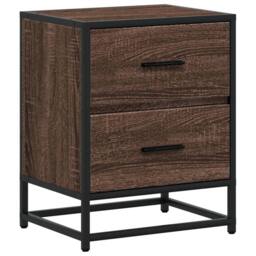 Berkfield Home Decorative Bedside Cabinets 2 pcs Brown Oak 40x31x50 cm Engineere - Size: 40 x 31 x 50 cm - thumbnail 6