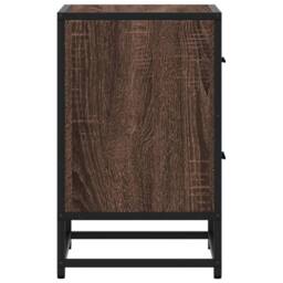 Berkfield Home Decorative Bedside Cabinets 2 pcs Brown Oak 40x31x50 cm Engineere - Size: 40 x 31 x 50 cm - thumbnail 7