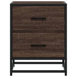 Berkfield Home Decorative Bedside Cabinets 2 pcs Brown Oak 40x31x50 cm Engineere - Size: 40 x 31 x 50 cm - thumbnail 5