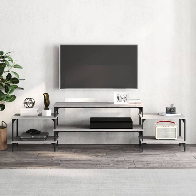 Berkfield Home TV Cabinet Grey Sonoma 197x35x52 cm Engineered Wood - Size: 197 x 35 x 52 cm - image 1