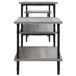 Berkfield Home TV Cabinet Grey Sonoma 197x35x52 cm Engineered Wood - Size: 197 x 35 x 52 cm - thumbnail 6