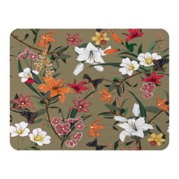 Benjamin Tate Design Selection Of Flowers Blanket in Natural - Size: 120 cm x 150 cm - thumbnail 1