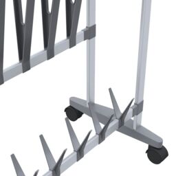 Berkfield Home Shoe Rack with Wheels Silver 89x27x120 cm - Size: 89 x 27 x 120 cm - thumbnail 6