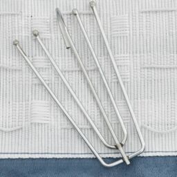 Berkfield Home Linen-Look Blackout Curtains with Hooks 2 pcs Blue 140x245 cm - thumbnail 3