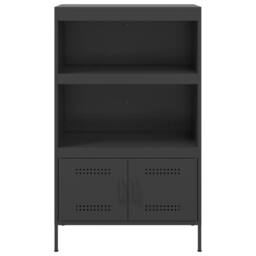 Berkfield Home Highboard Black 68x39x113 cm Steel - Size: 68 x 39 x 113 cm - thumbnail 6