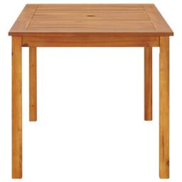 Berkfield Home Garden Table 140x80x74 cm Solid Acacia Wood in Brown - Size: 140 x 80 x 74 cm - thumbnail 3