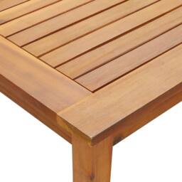 Berkfield Home Garden Table 140x80x74 cm Solid Acacia Wood in Brown - Size: 140 x 80 x 74 cm - thumbnail 6