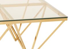 Orsina Unique Design Gold Finish Spike Legs Coffee Table, Durable Decorative Table, Sleek Display Coffee Table - thumbnail 5